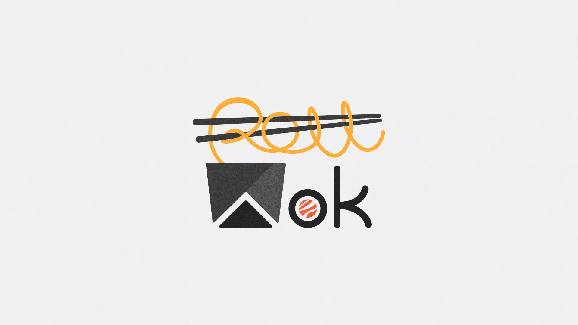 Разработка логотипа суши-бара «Roll Wok Club» в Льгове
